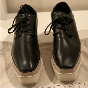 Stella McCartney Elyse Black Leather PlatformShoe FINAL SALE